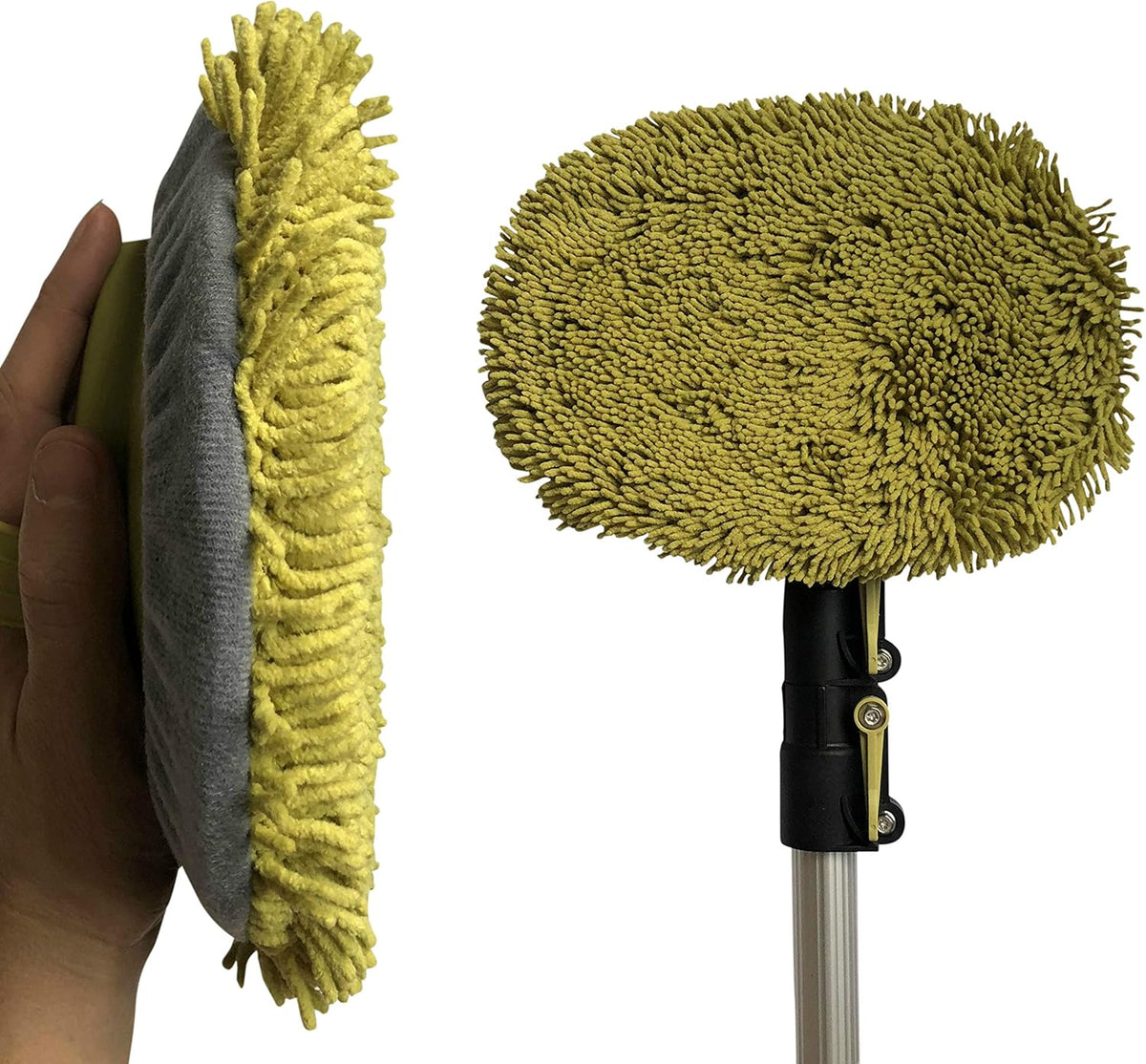 Wall Duster with Telescoping Pole and Chenille Microfiber Cleaning Head, Pack of 2 U50638
