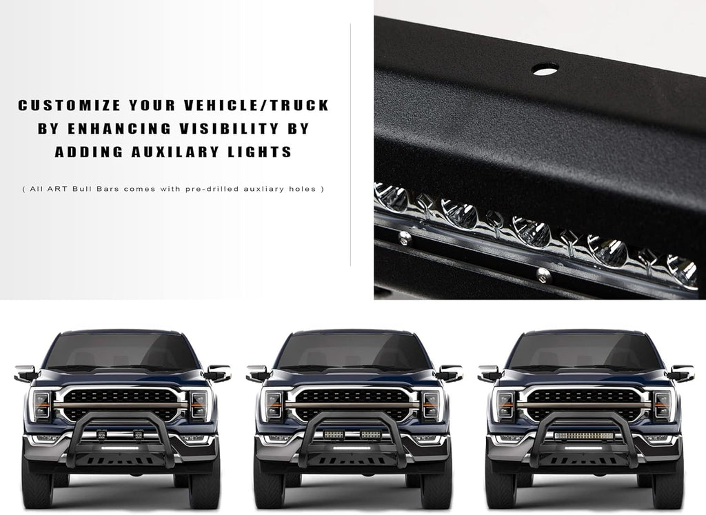 Matte Black LED Bull Bar for Ford Ranger V74384