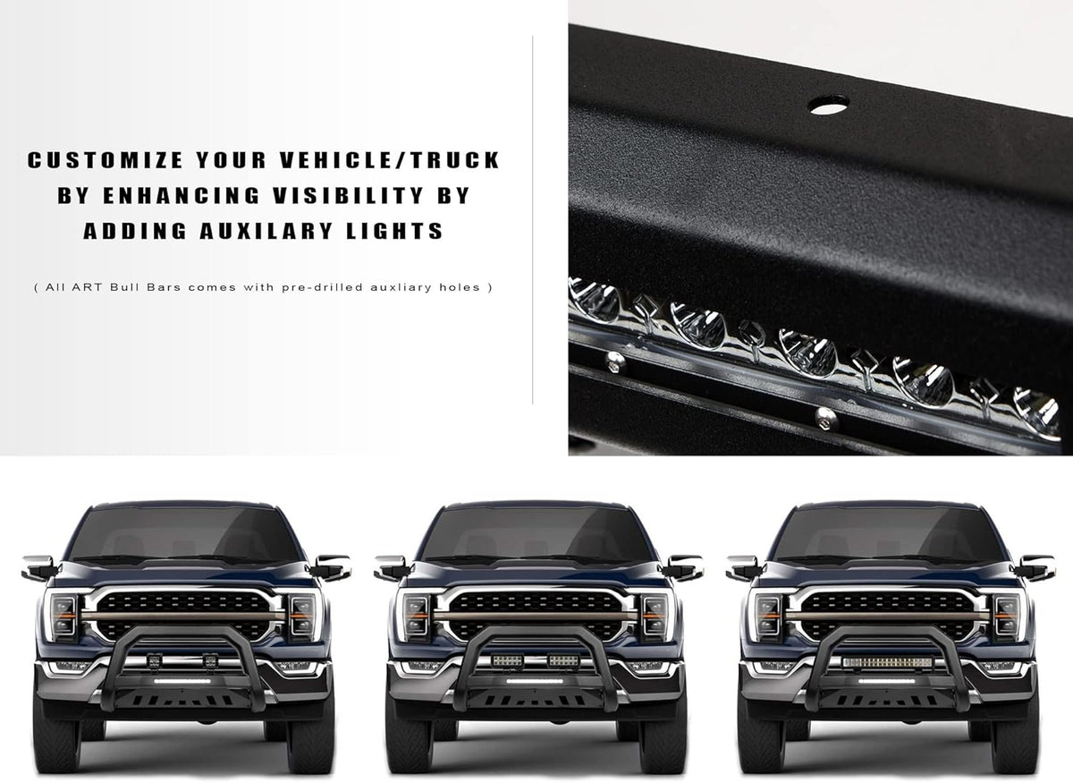 Matte Black LED Bull Bar for Ford Ranger V74384