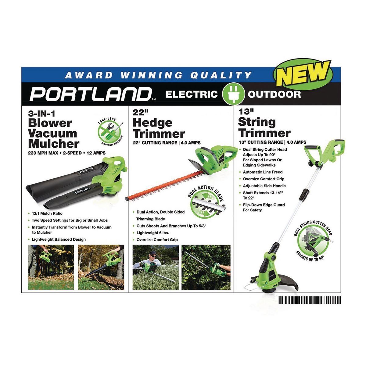 12 Amp 3-in-1 Electric Blower Vacuum Mulcher V77179