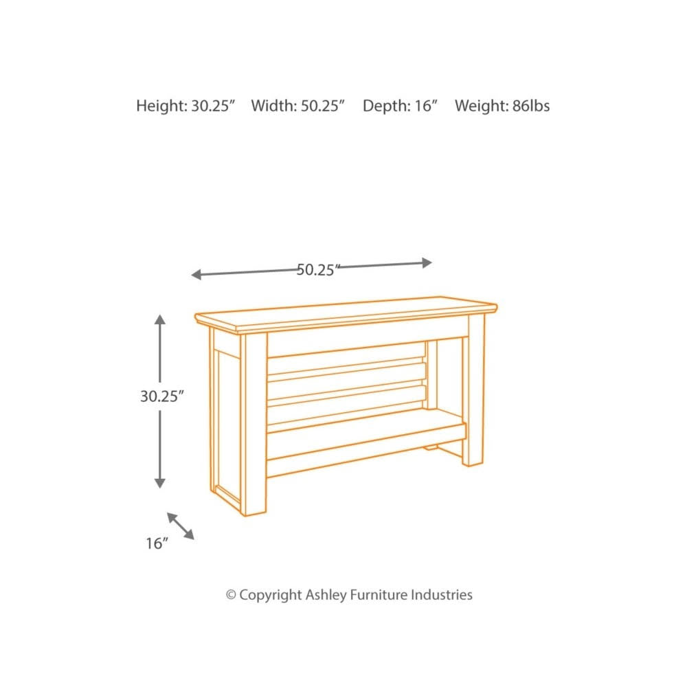 Reddish Brown Sofa Table C265645