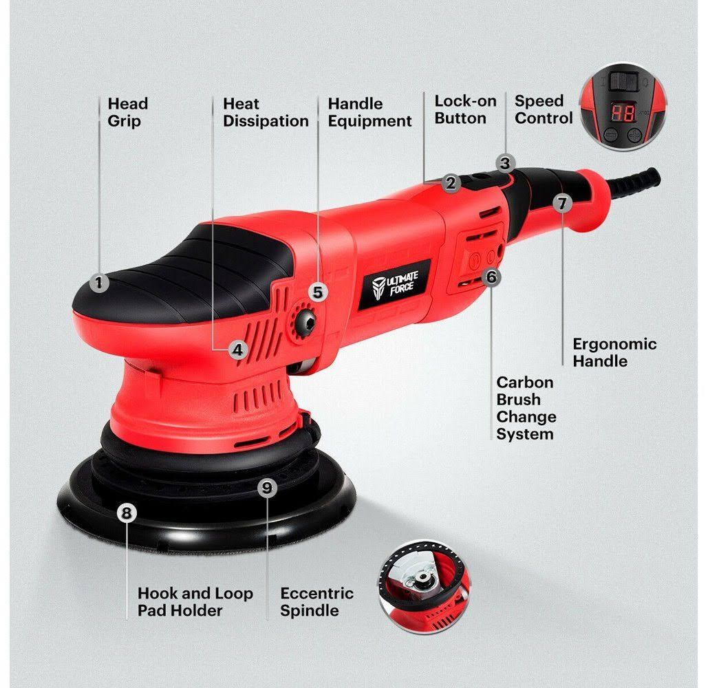 1100W Dual Action Random Orbital Polisher Kit Y70464