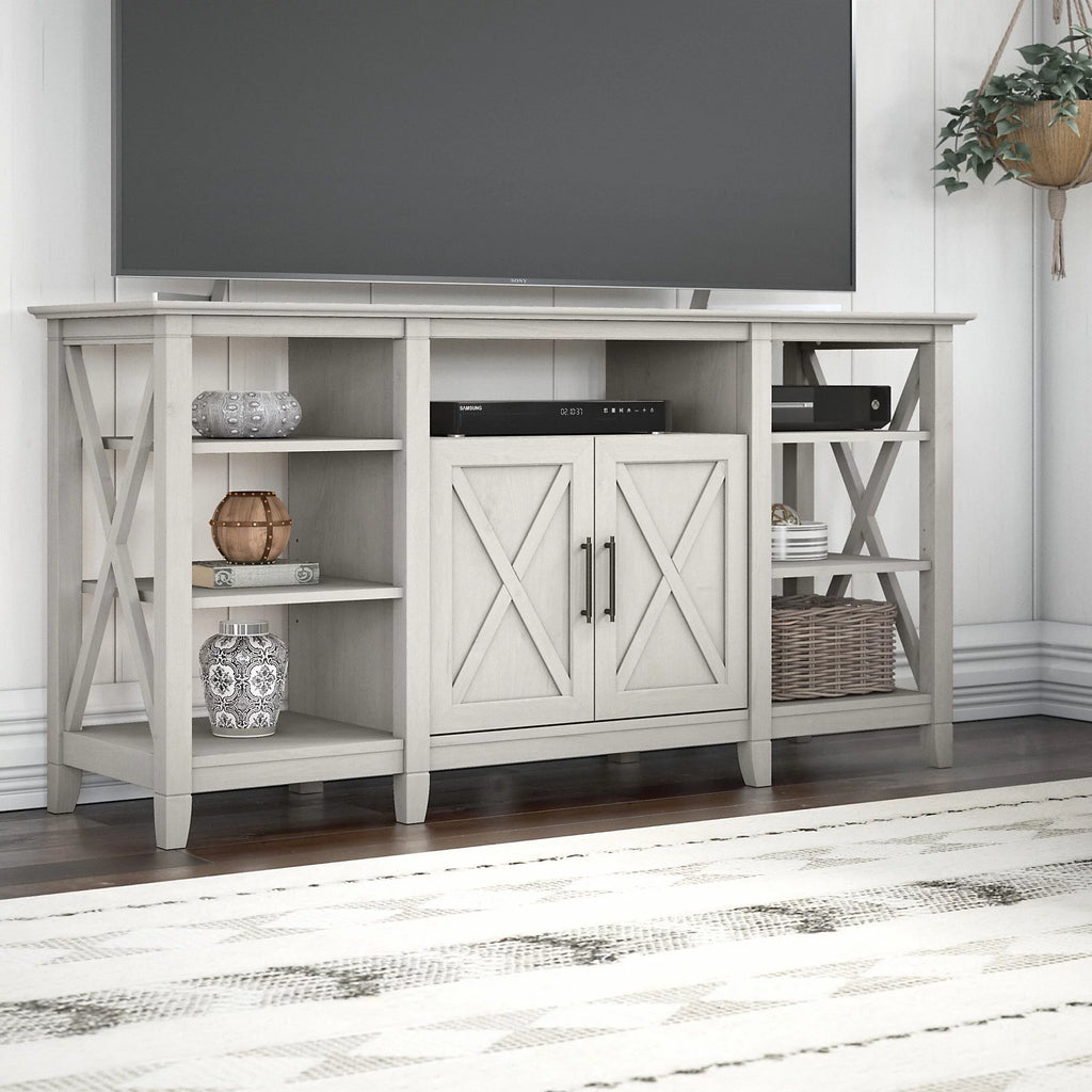 Linen White Oak Tall TV Stand for 65 Inch TV X708