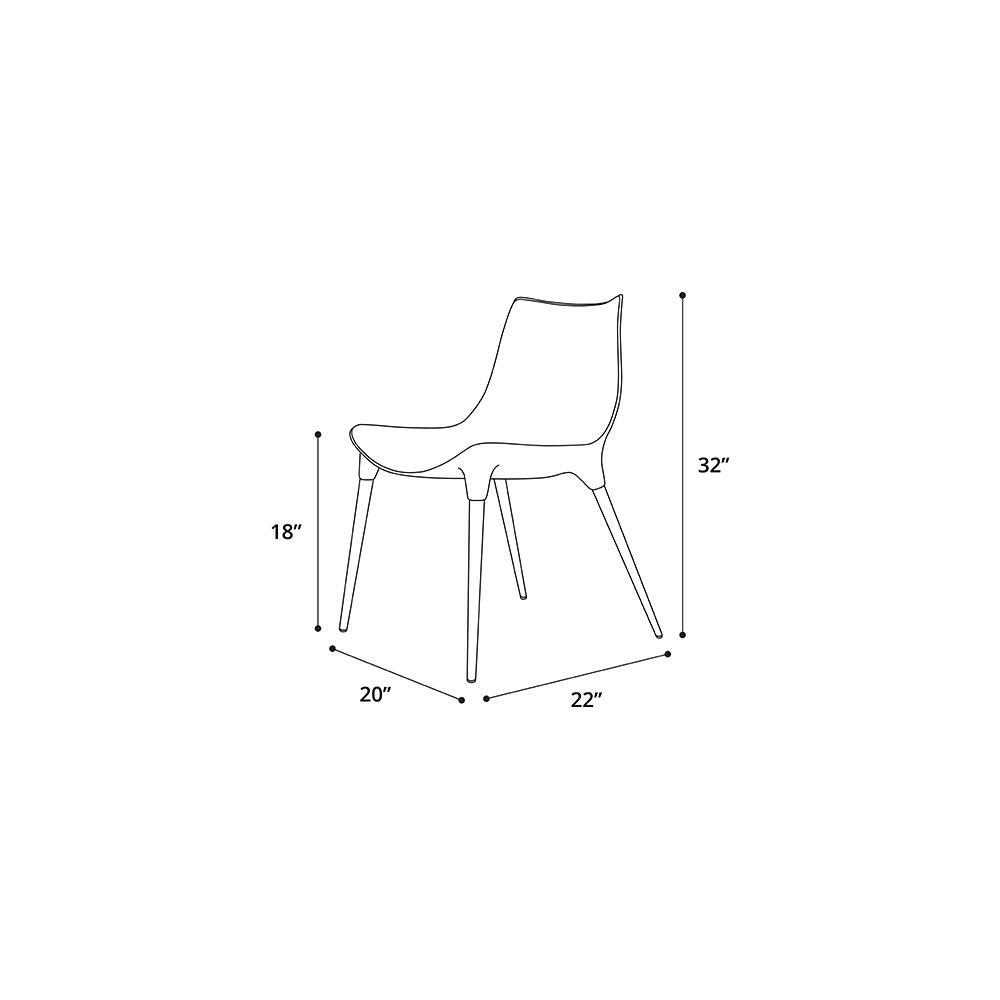 Aged Caramel Leather Dining Chair I19500