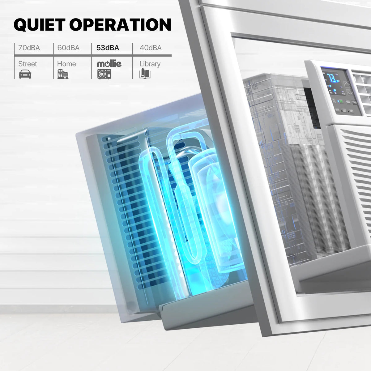 6,000 BTU Smart Window Air Conditioner with WiFi, White R5196