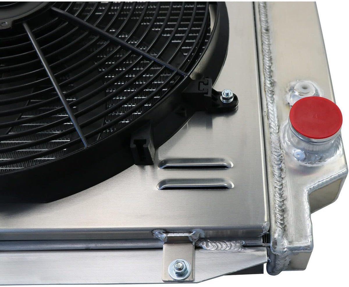 4 Row Aluminum Radiator with Shroud Fan and Relay R32784