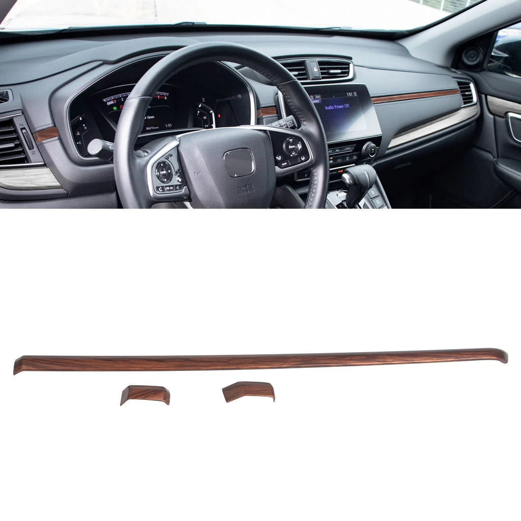 Interior Center Console Upper Stripe Panel Cover Trim Peach Wood Grain K43989