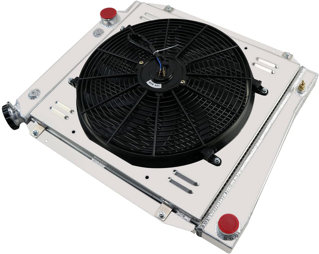 4 Row Aluminum Radiator with Shroud Fan and Relay R32784