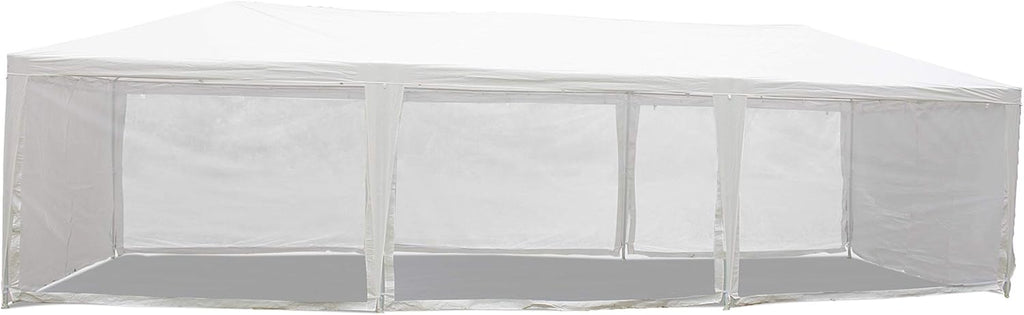 10'x30' White Canopy Tent with Mesh Side Wall H6445