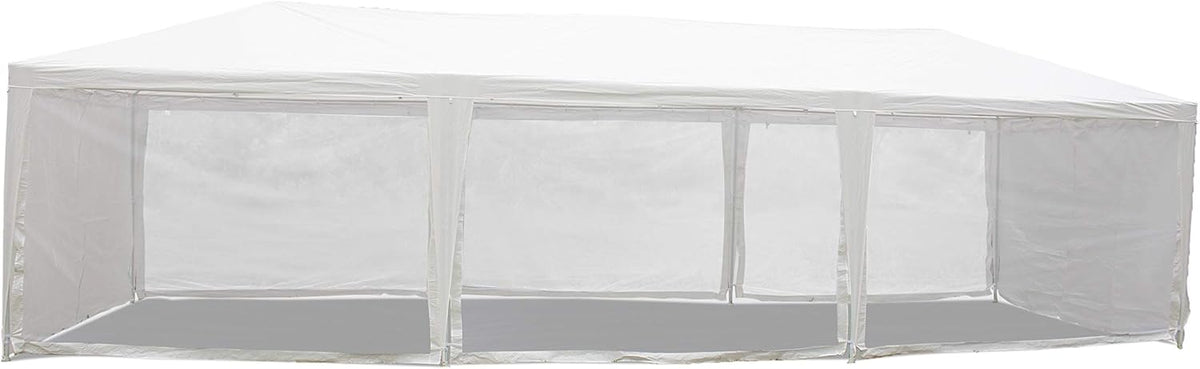 10'x30' White Canopy Tent with Mesh Side Wall H6445
