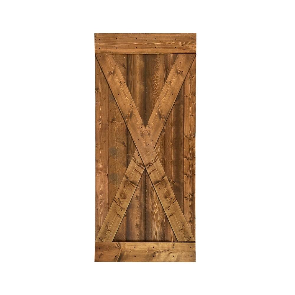 36 in. x 84 in. Solid Knotty Pine Wood Interior Sliding Barn Door Slab H7141