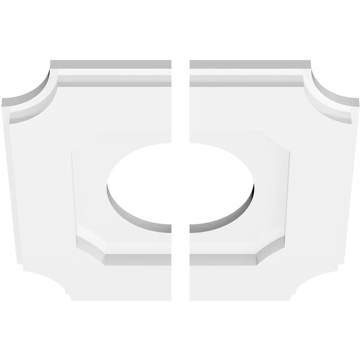 10"OD x 4"ID x 6"C x 1"P PVC Ceiling Medallion I5138