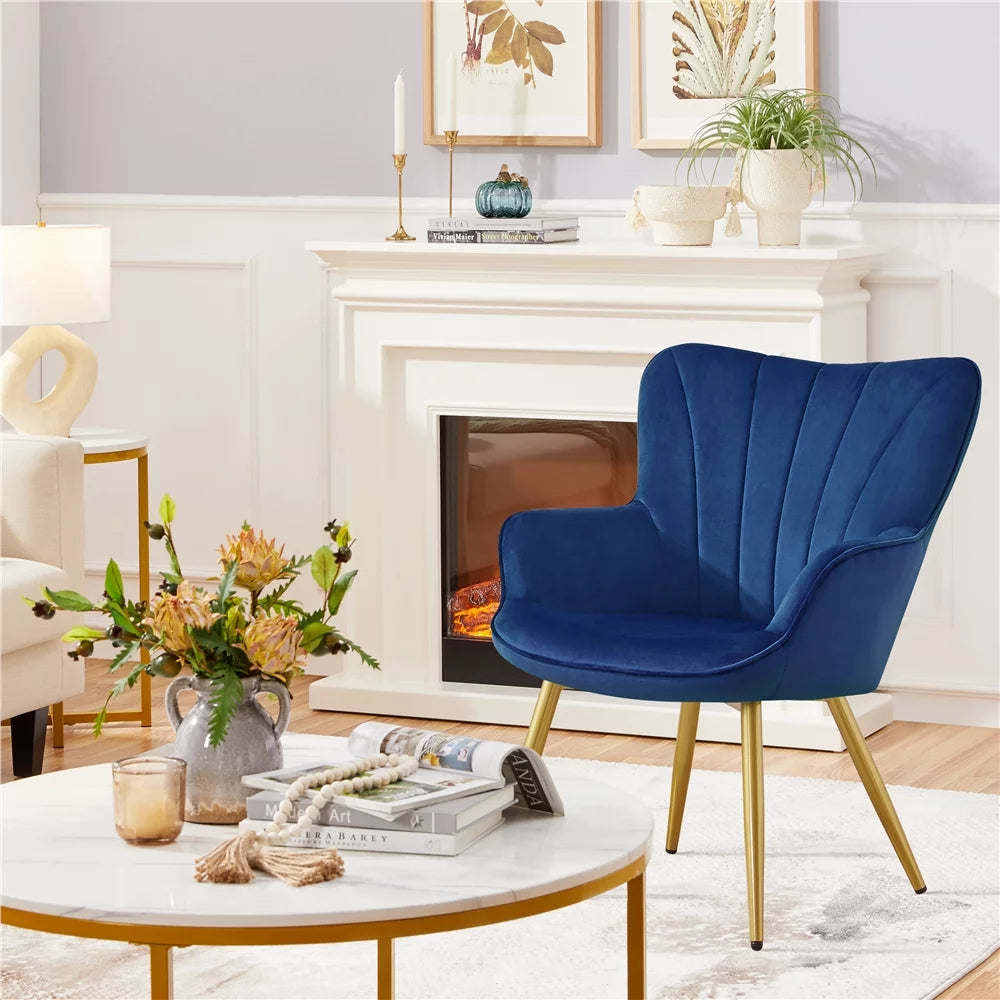 Blue Velvet Upholstered Accent Chair M331849
