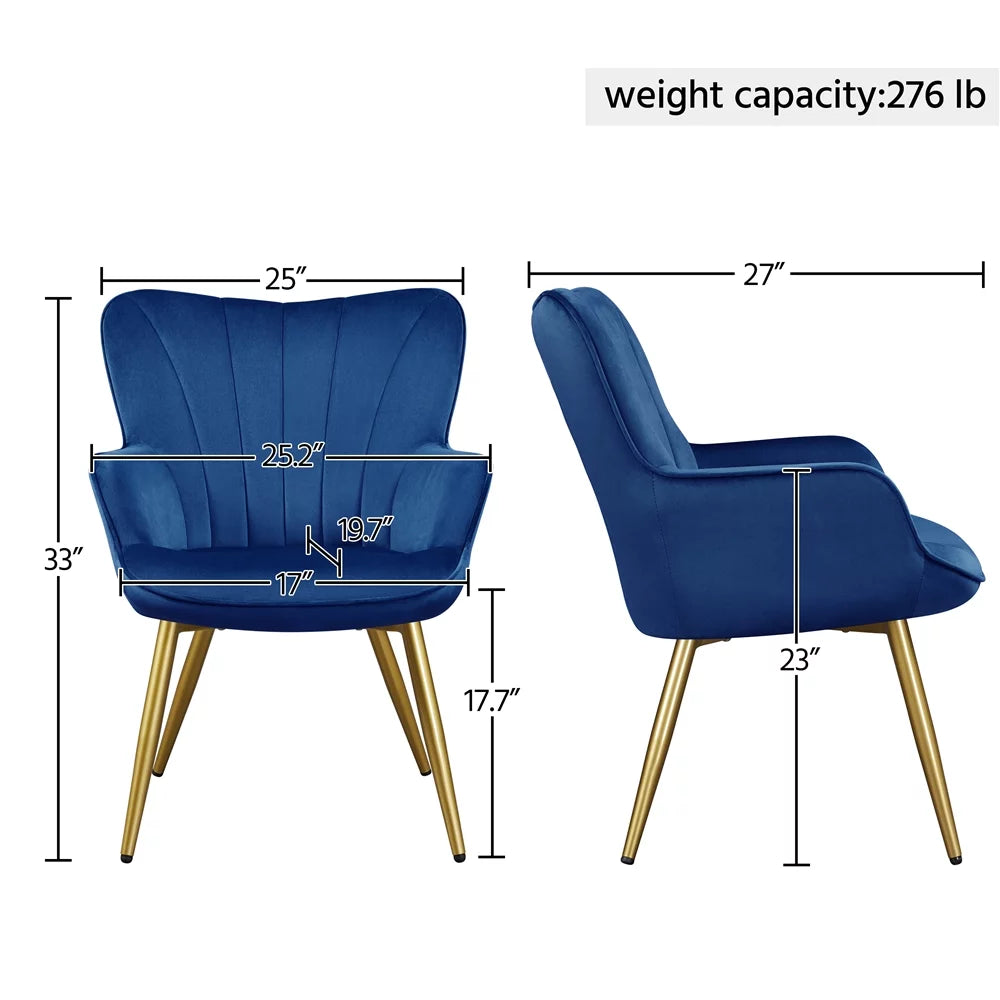 Blue Velvet Upholstered Accent Chair M331849