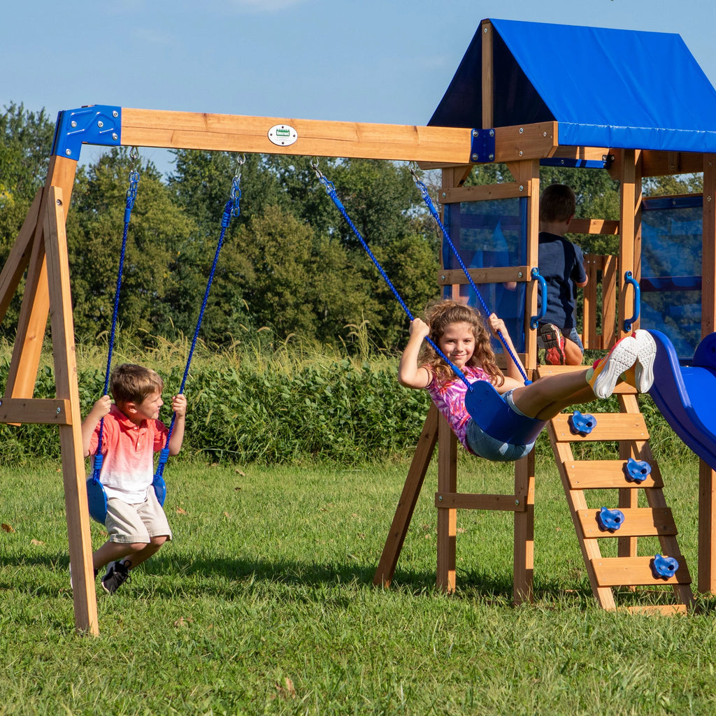 Wooden Cedar Swing Set X7370