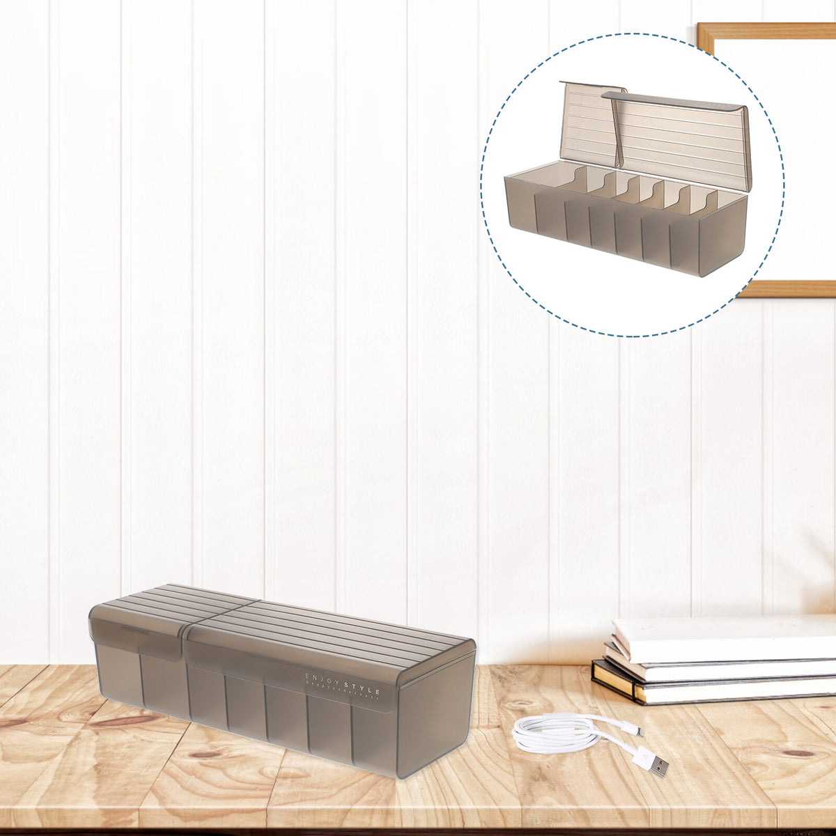 Storage Box USB Cable Organizer Case F73943