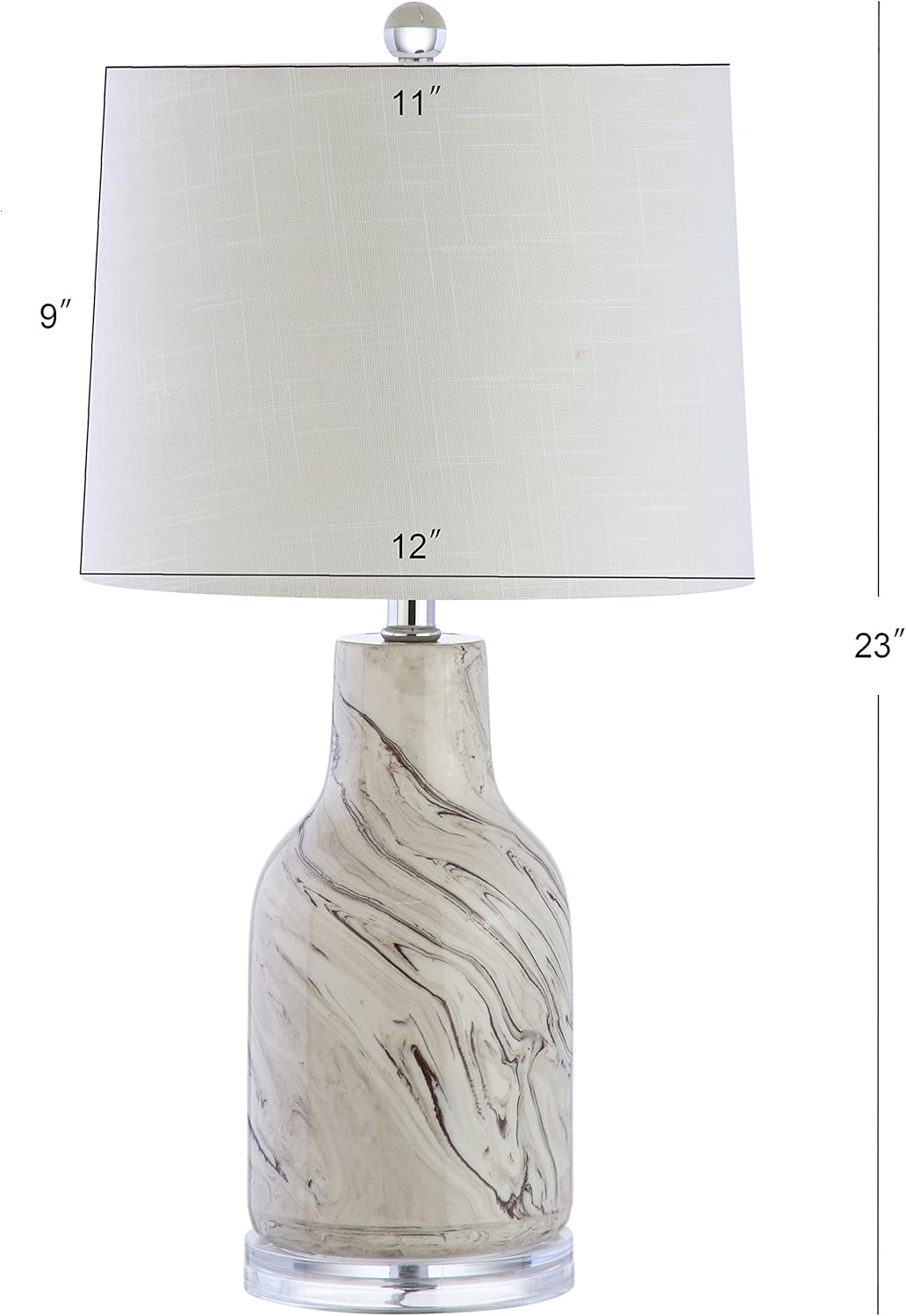 Gray/White Ceramic LED Table Lamp Y36552