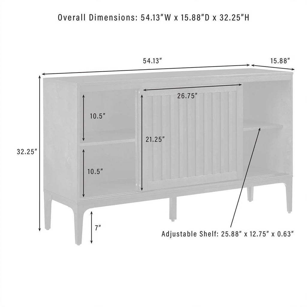 Matte Black Particle Board Wood Sideboard V43905
