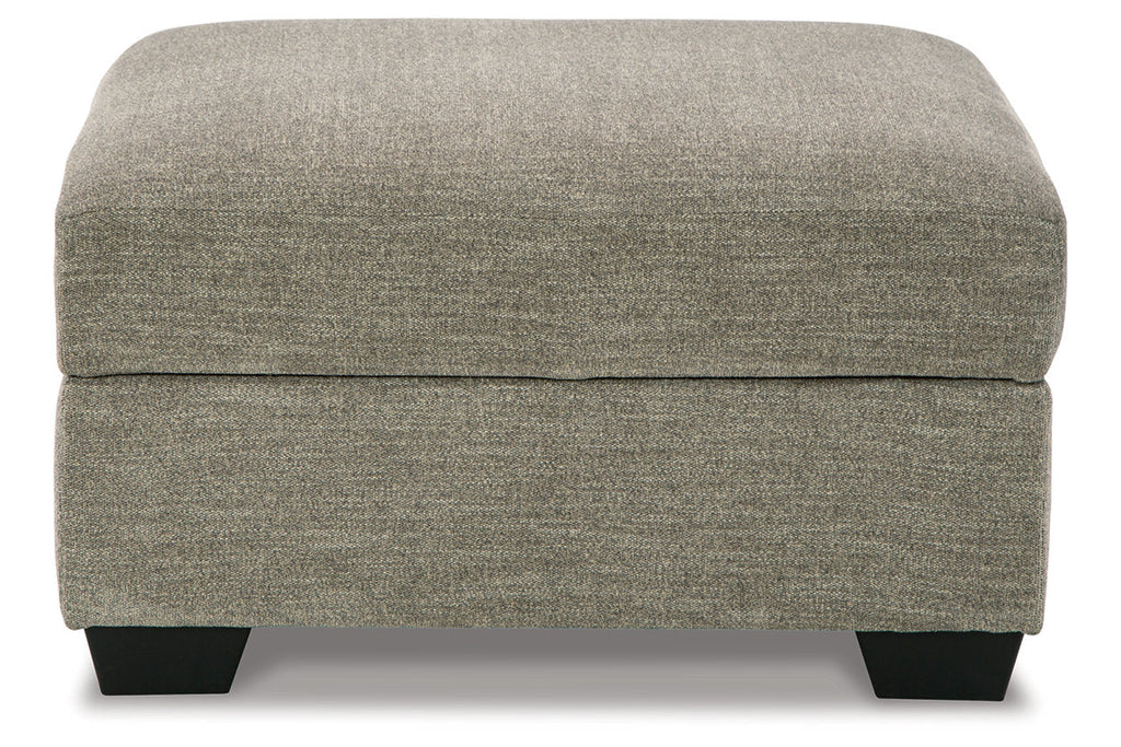 Fabric Ottoman with Storage in Gray & Black G447