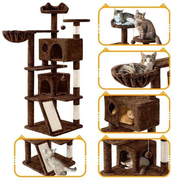 Plush Cat Tree & Condo W3919