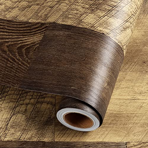 Waterproof Peel and Stick Wood Contact Paper Vinyl Flooring Roll V7846