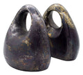 Antique Black Sculptural Bookends, Pair C614
