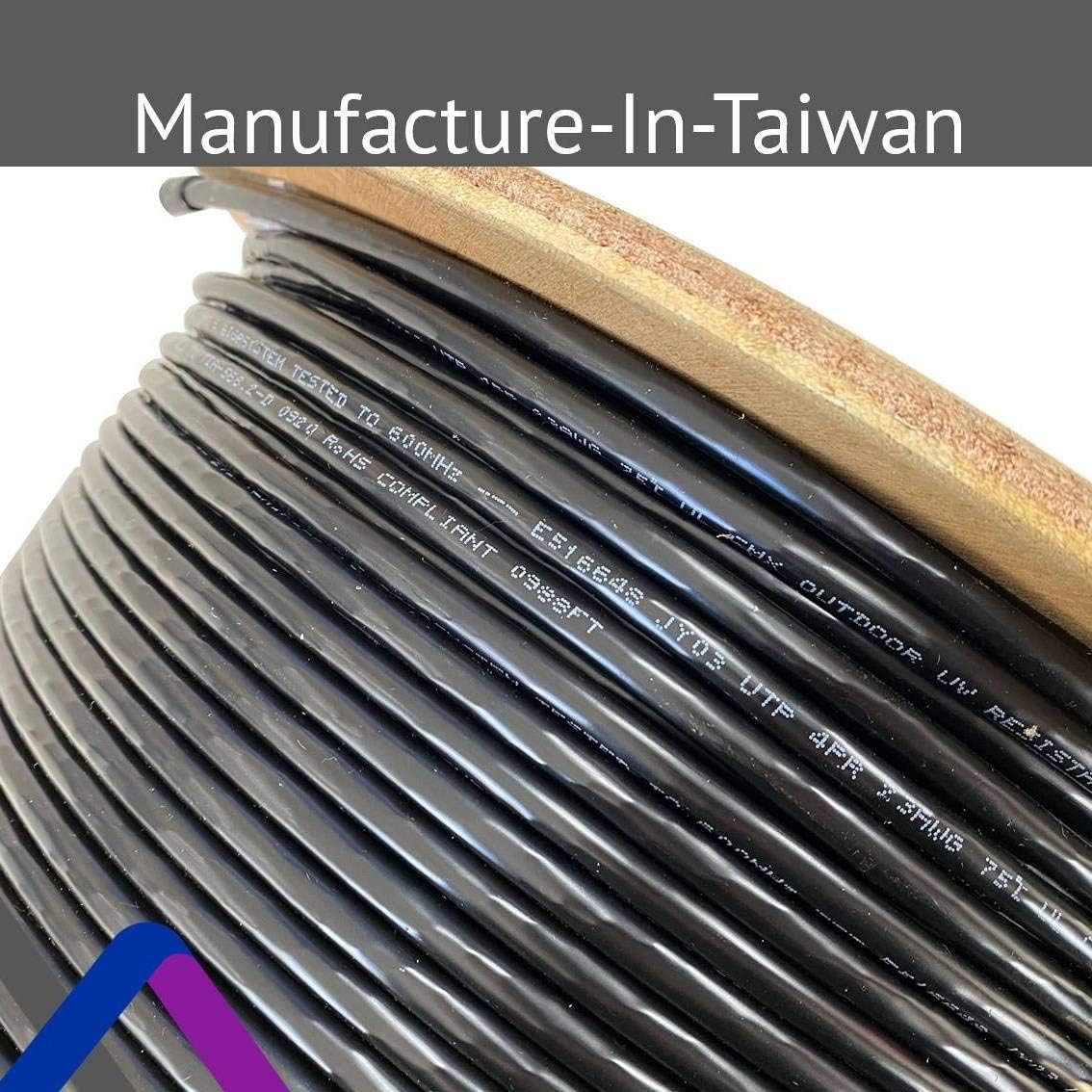 1000 Feet Black Outdoor UTP Ethernet Bulk Cable O675477