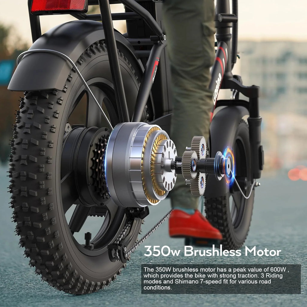 Folding Electric Bike 350W Fat Tire X6660