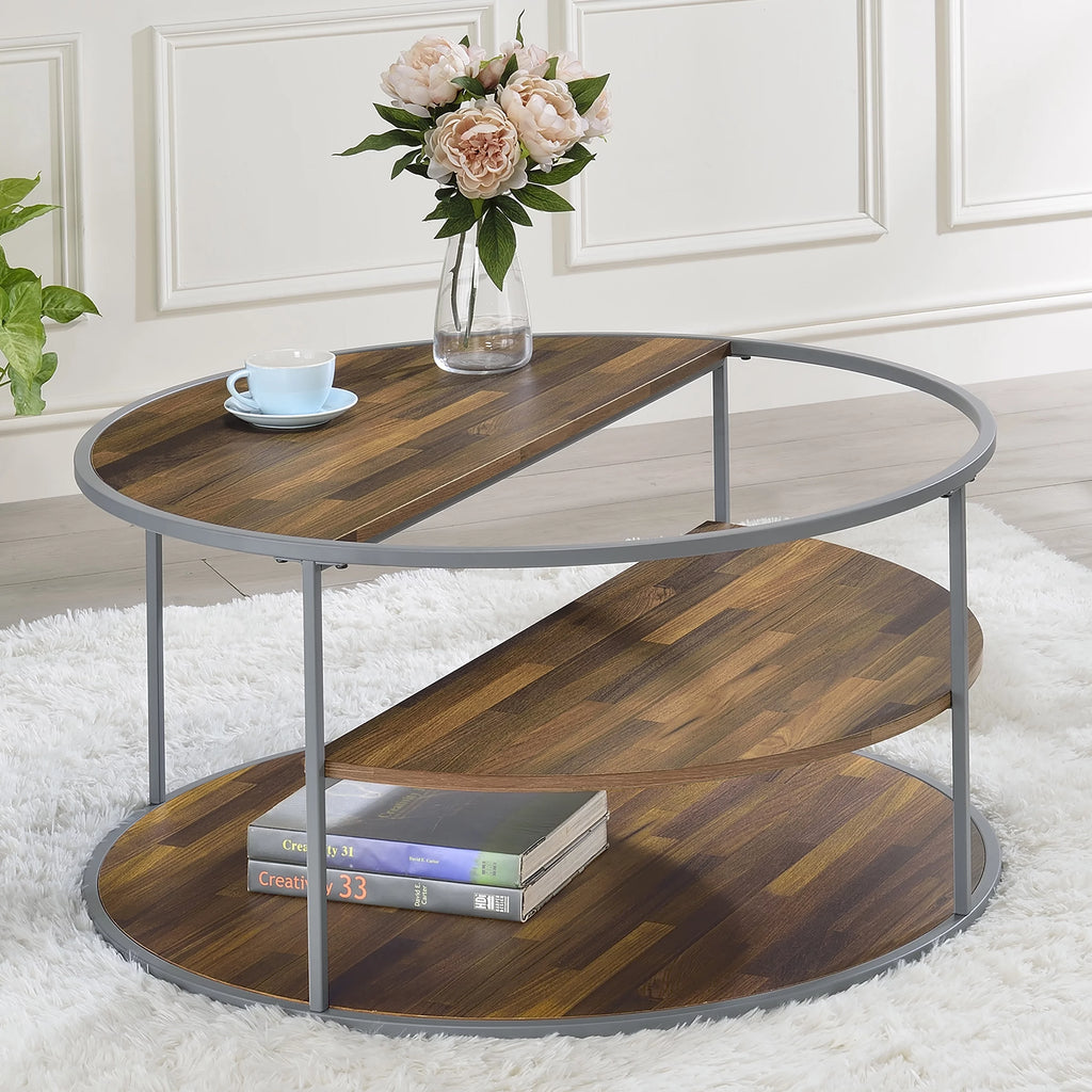 2-Piece Gray Coffee Table Set P1040
