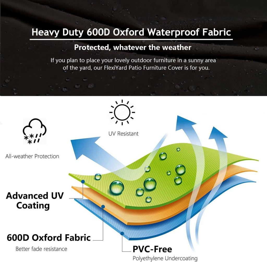 Waterproof Heavy Duty Outdoor Storage Box Cover with Straps and Handles W5171