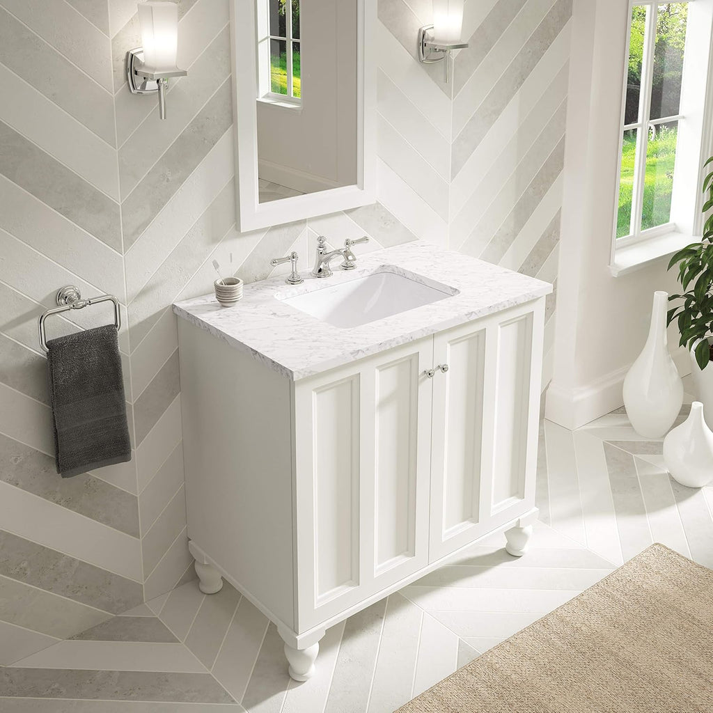 White Under-Mount Bathroom Sink Z99303