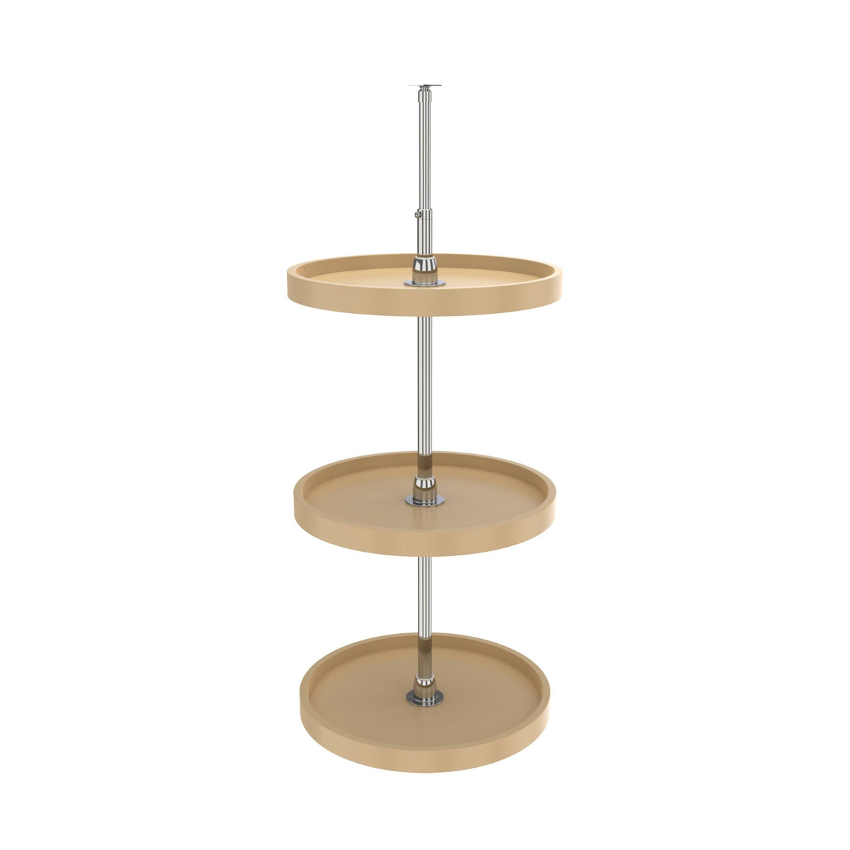 18x22 Almond Polymer Lazy Susan 3-Shelf X2211