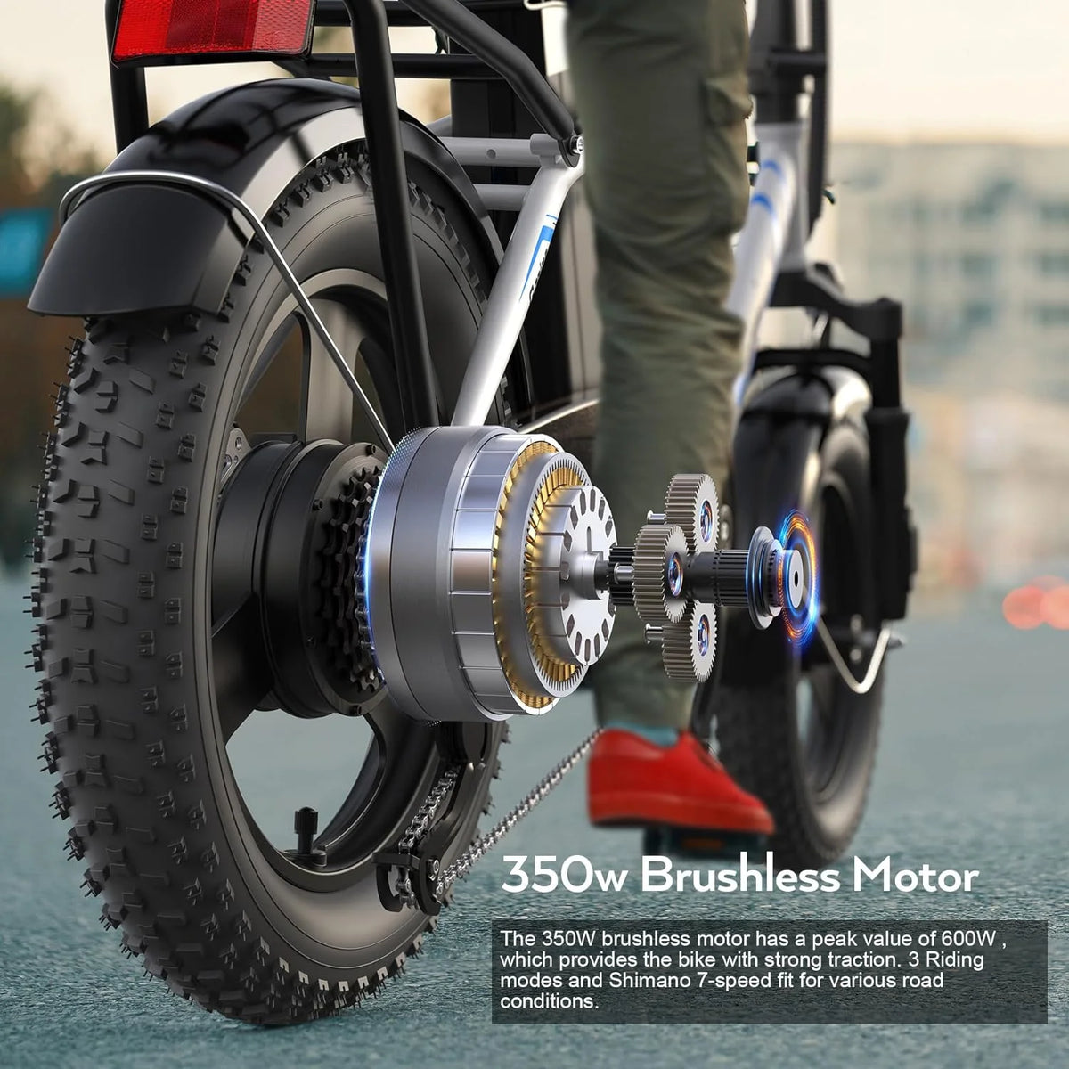 Folding Electric Bike 350W Fat Tire X6660