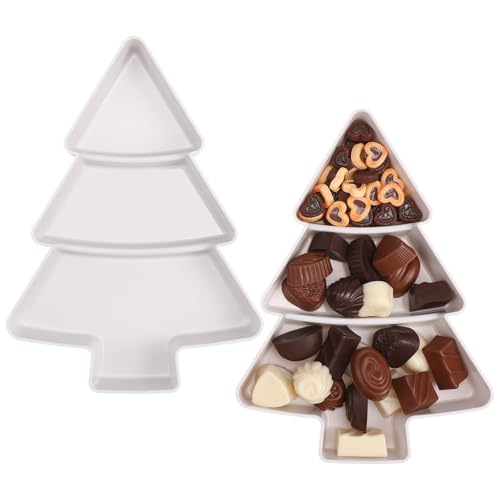2Pcs Christmas Serving Trays and Platters I4741