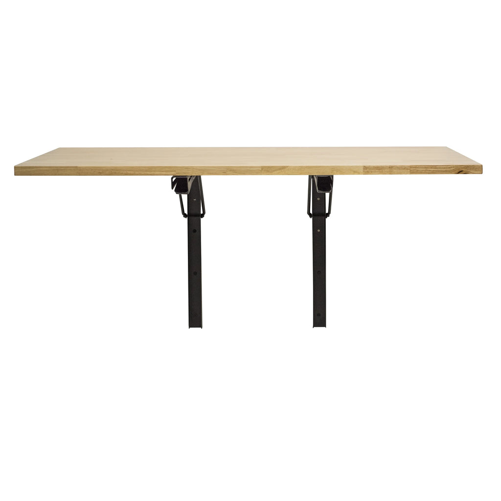 Wall Mounted Folding Steel Hardwood Workbench W942