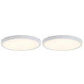 White 14-in Integrated LED Flush Mount Light 2-Pack Z86661