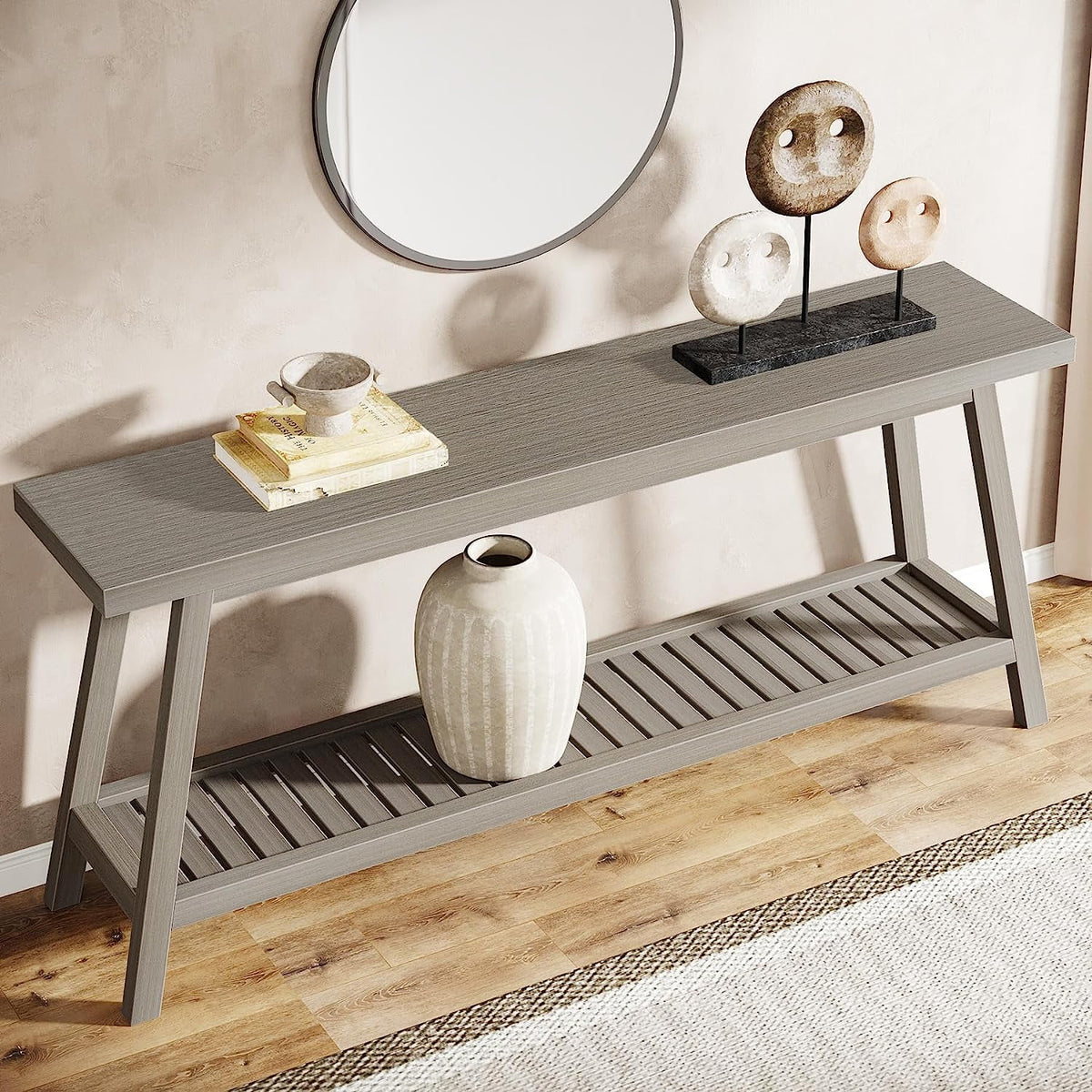 Grey Farmhouse Console Table X85190