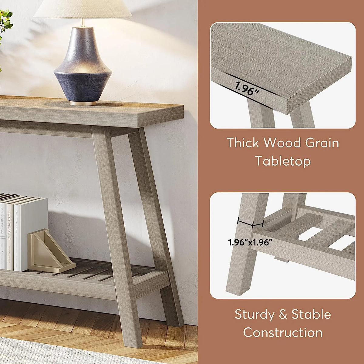Grey Farmhouse Console Table X85190