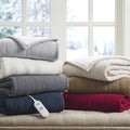 Berry Red Reversible Fleece to Sherpa Throw D5292