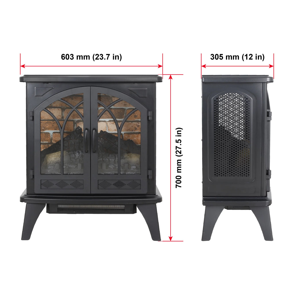 24 Inch 3D Infrared Electric Stove with Remote Control T8461