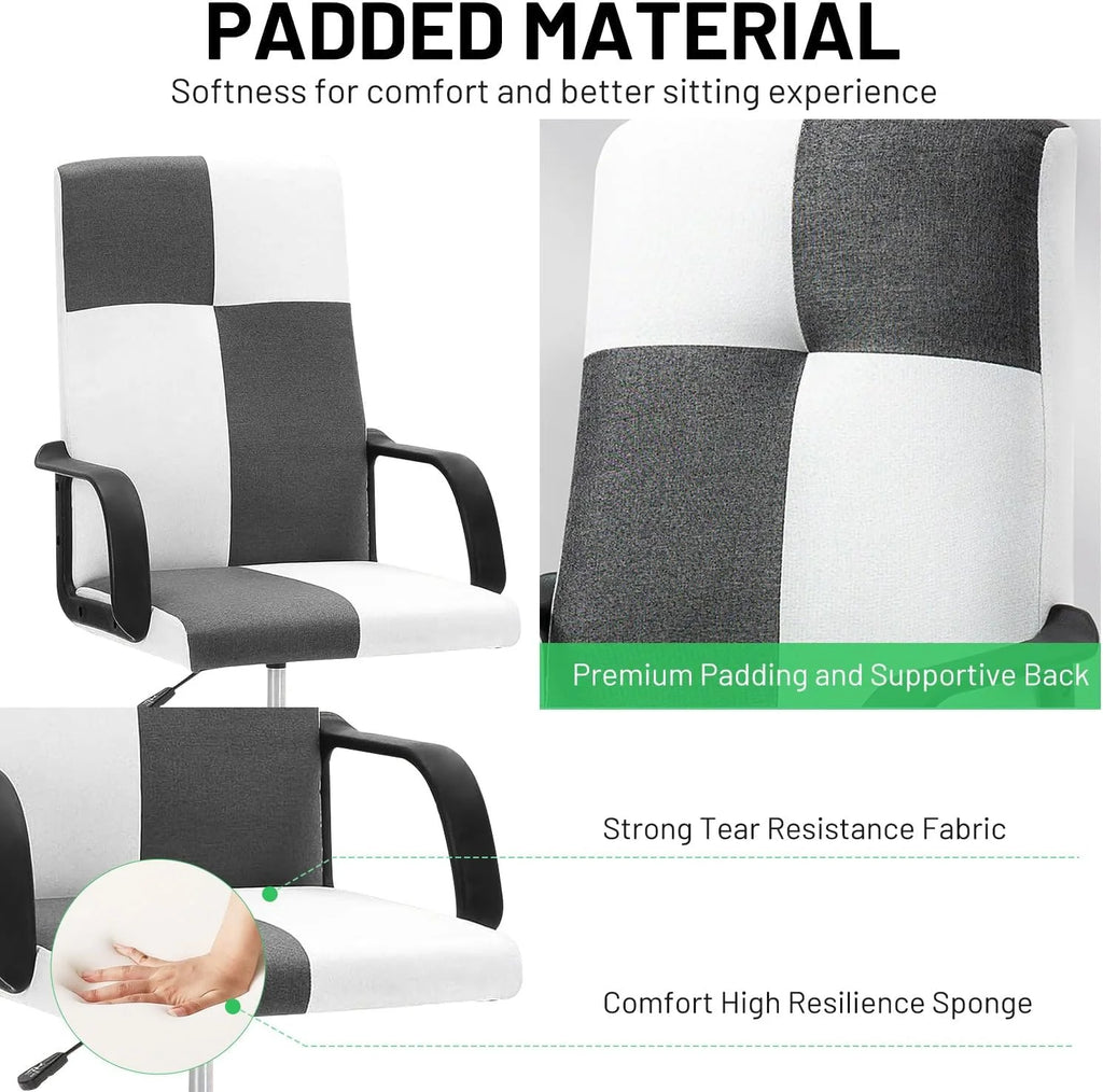 Ergonomic High Back PU Leather Swivel Rolling Office Chair with Flip-up Armrests T8855