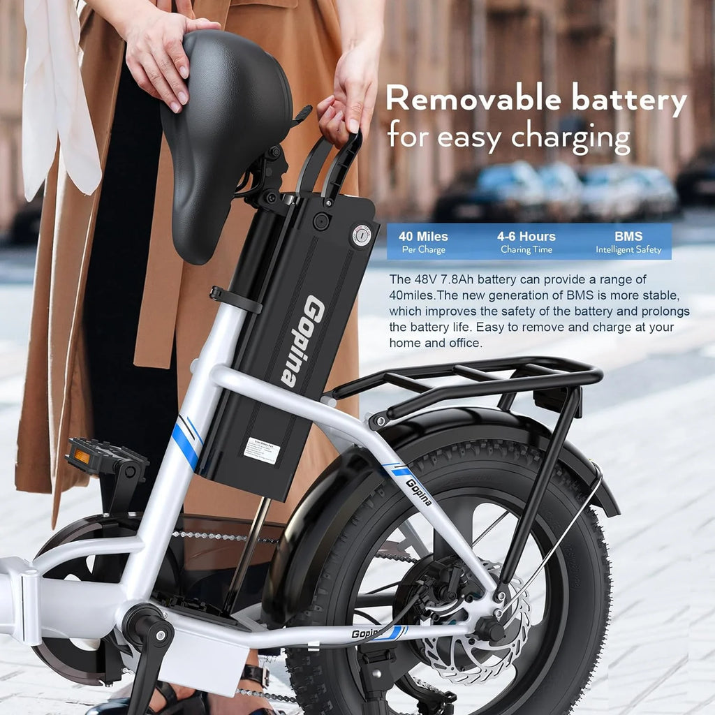 Folding Electric Bike 350W Fat Tire X6660