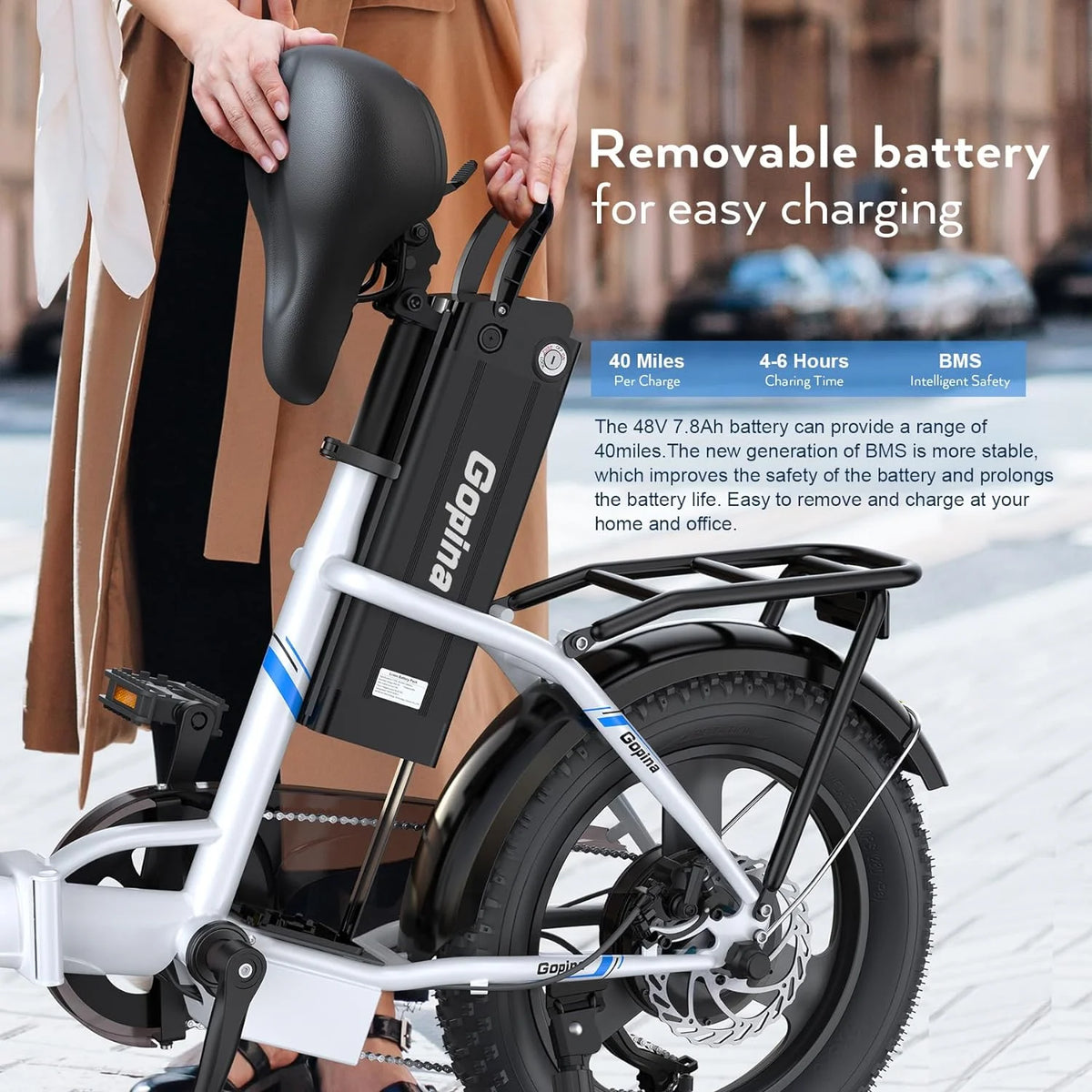 Folding Electric Bike 350W Fat Tire X6660