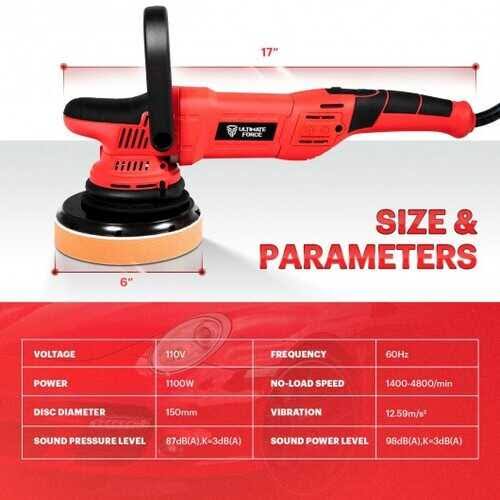 1100W Dual Action Random Orbital Polisher Kit Y70464