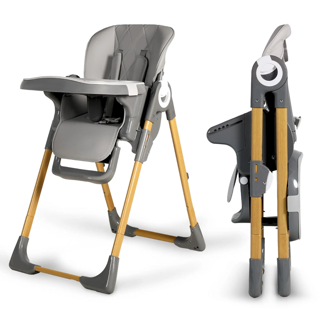 Foldable High Chair with Detachable Double Trays X493843