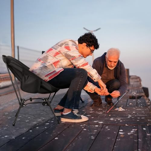 Khaki Folding Camping Chair with Side Pocket O30095