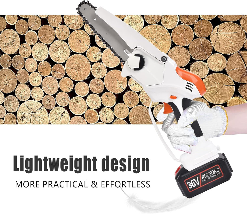 Mini Chainsaw Cordless 6'' 36V with 2 Rechargeable Batteries K53271