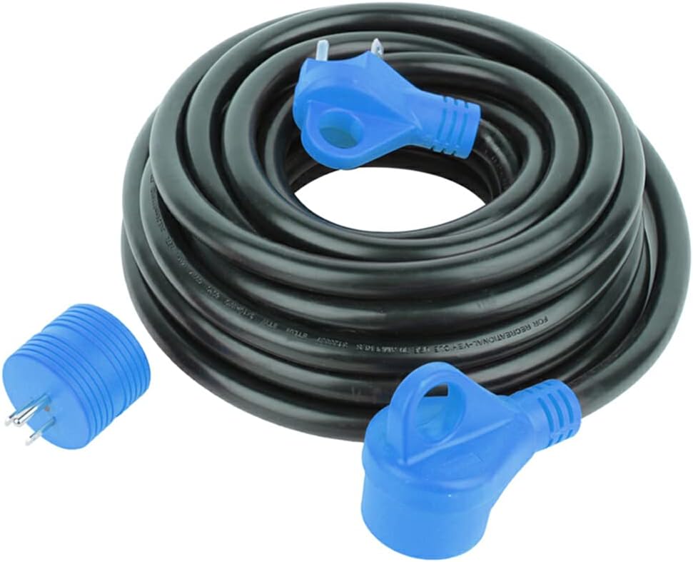 30FT 30AMP RV Extension Cord, 30 Amp Male to 30 Amp Female, ETL Listed Pack of 2 H8529