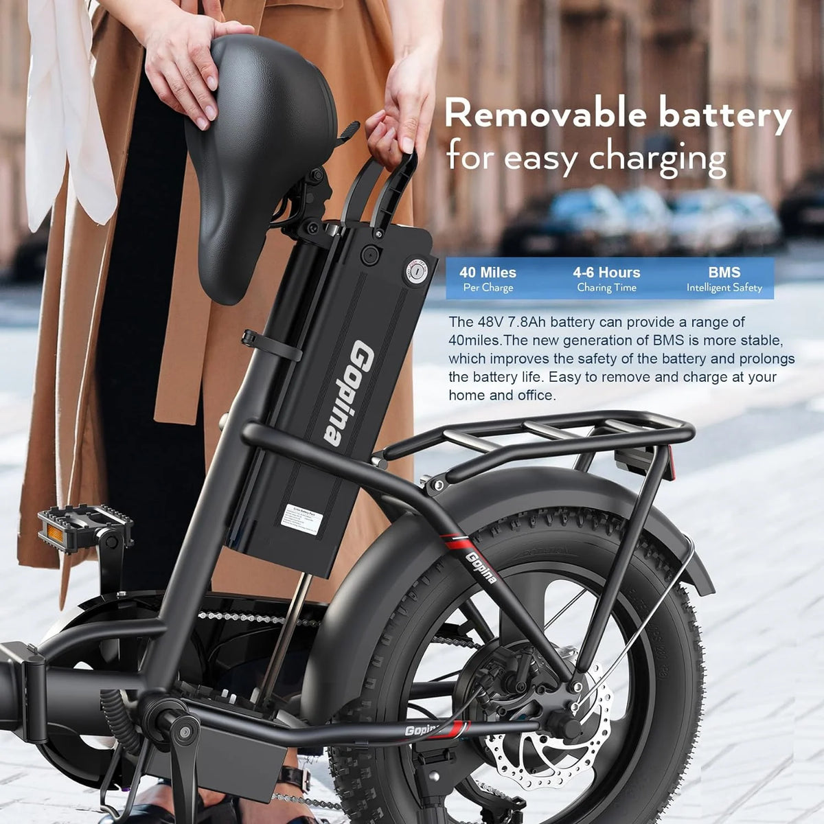 Folding Electric Bike 350W Fat Tire X6660