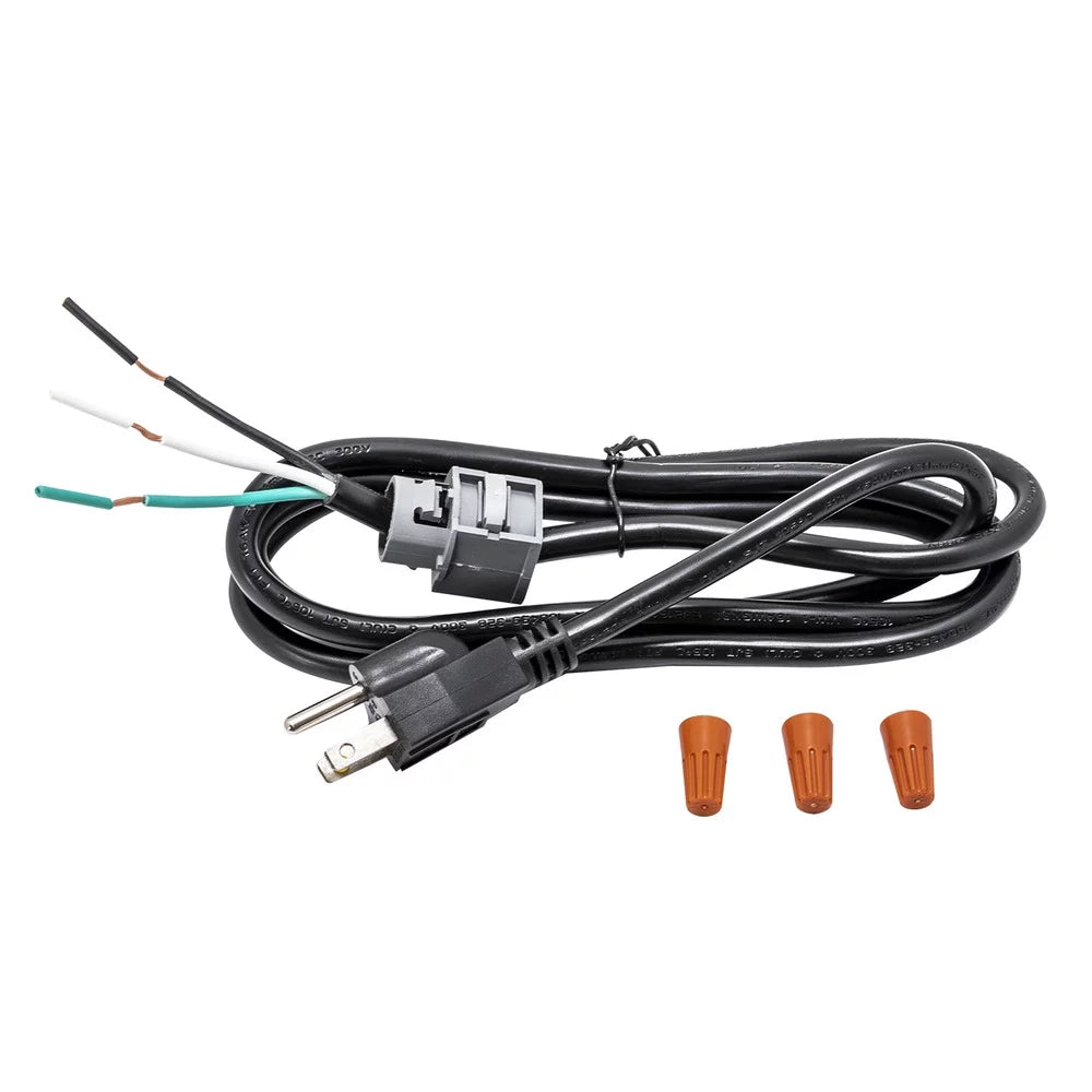 Universal 3-Prong 13 Amp Dishwasher Power Cord Kit, 5.3 Ft, Black D80166